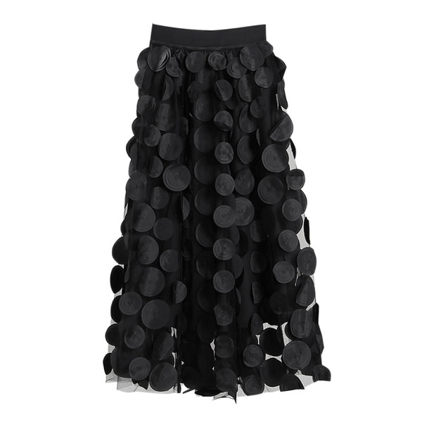 Falda Retro Línea A con Volumen Elegante