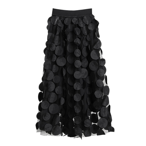 Falda Retro Línea A con Volumen Elegante