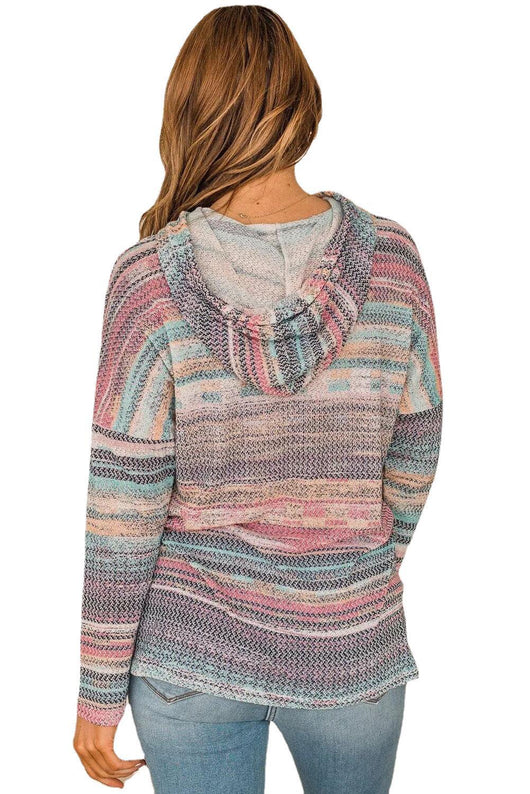 Blusa Casual de Cuello Redondo con Rayas Estampadas para Mujer - Image 4