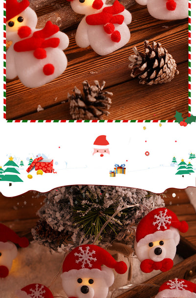 Guirnalda LED Navideña con Lunares en Fieltro - Decoración Festiva para el Hogar - Image 15