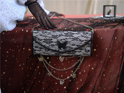 Bolso Clutch Elegante con Diseño de Encaje Versátil - Image 11