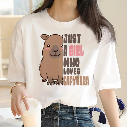 Playera Vintage Capibara para Mujer - Diseño Cartoon Adorable - Image 10