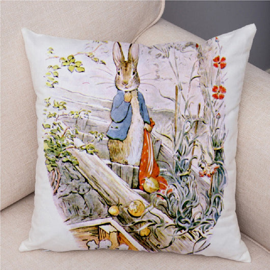 Funda de Cojín Conejo Cartoon Piel de Melocotón para Sofá y Decoración del Hogar - Image 13