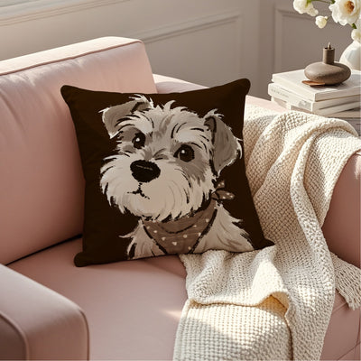Funda de Almohada Schnauzer Adorable - Diseño Cartoon Perro - Image 8