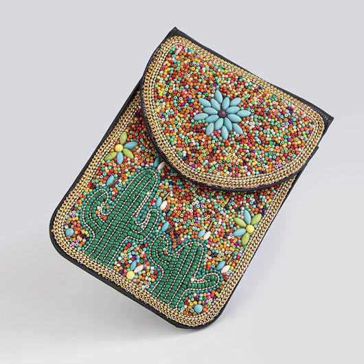Bolsa Bohemia para Celular con Cuentas y Concha Marina - Image 38