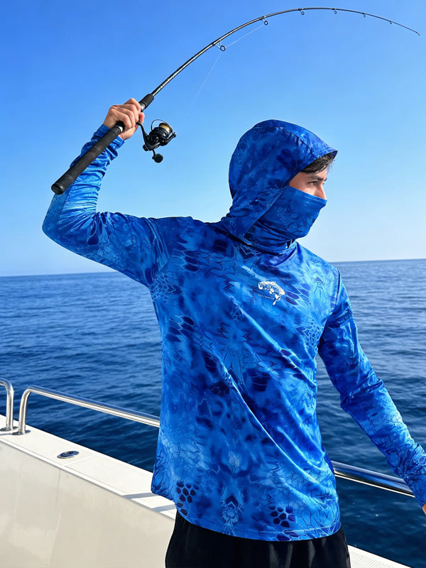 Camisa de Pesca UPF 50 Protección Solar Manga Larga para Hombre