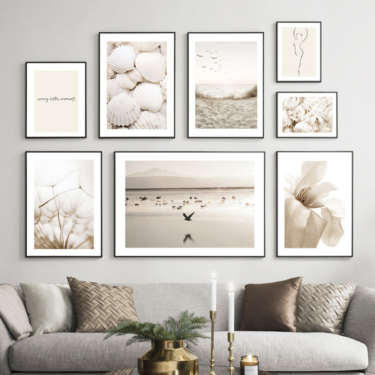 Cuadro Decorativo Flores Silvestres en Lienzo - Diente de León Blanco para Sala