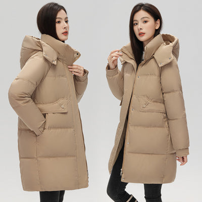 Abrigo Acolchado con Plumón y Capucha - Chaqueta de Algodón Elegante - Image 3