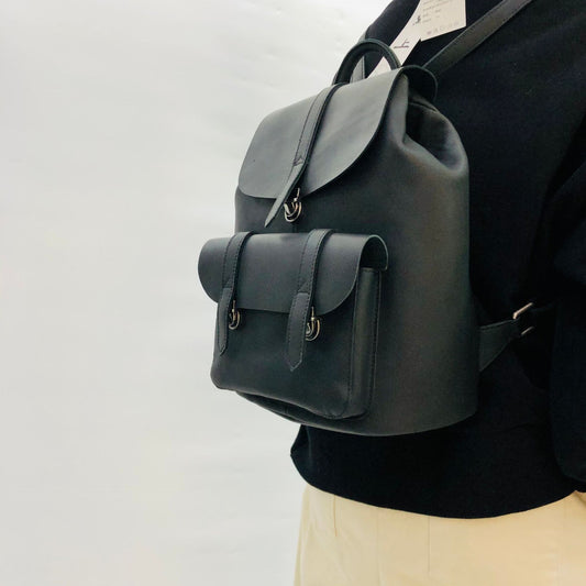 Mochila de Cuero Genuino Retro Hecha a Mano - Bolso Compacto Primera Capa - Image 2