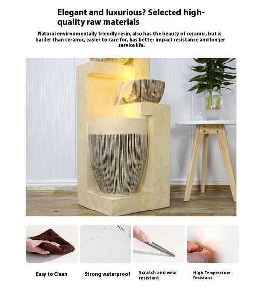 Fuente de Agua Decorativa con Humidificador para Sala de Estar - Image 39