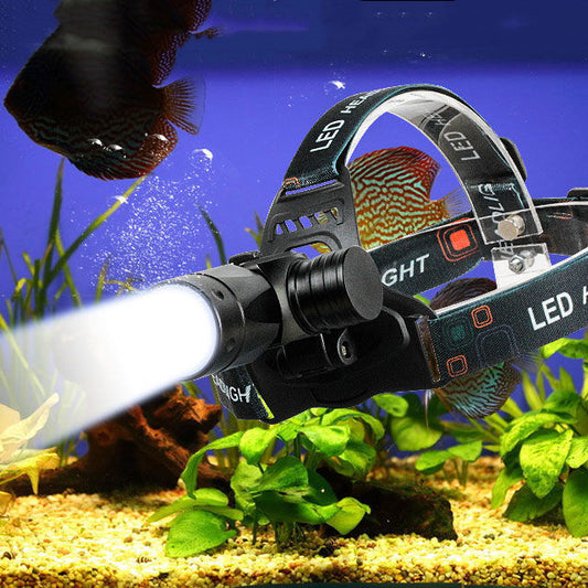 Linterna Frontal de Buceo LED Recargable - Luz Submarina Potente