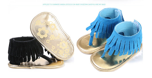 Sandalias Infantiles Multicolor con Borlas y Suela Suave para Niñas Pequeñas - Image 21