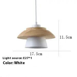 Lámpara Colgante Minimalista de Madera y Aleación Estilo Japonés - Image 6