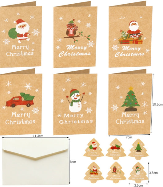 Tarjetas de Bendiciones Navideñas con Sobres y Pegatinas Kraft - Image 8