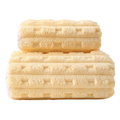 Toalla Facial Extragrande de Terciopelo Coral - Absorbente y Suave - Image 5