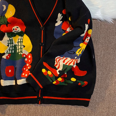 Cardigan Retro Cuento de Hadas - Estilo Clown Vintage Americano - Image 8