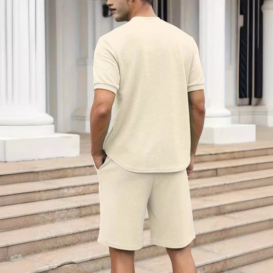 Traje Ejecutivo Hombre con Cuello Mao, Cierre de Cremallera y Pantalón Corto - Image 2