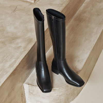 Botas Altas de Invierno en Cuero Premium con Tela Stretch y Forro de Terciopelo - Image 16
