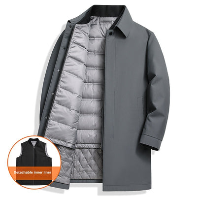 Chaqueta de Plumas de Pato Blanca para Hombre - Estilo Casual Ejecutivo - Image 5