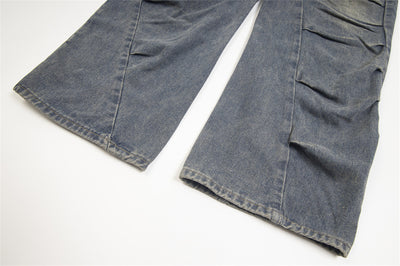 Jeans Rotos Plisados Irregular Unisex - Image 21