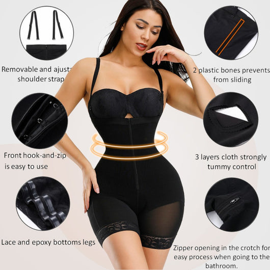 Faja Reductora Plus Size con Cierre Inferior y Levantador de Cadera - Image 9