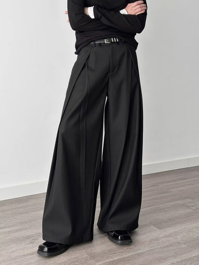 Pantalones Holgados Drapeados Hasta el Piso para Hombre - Image 33