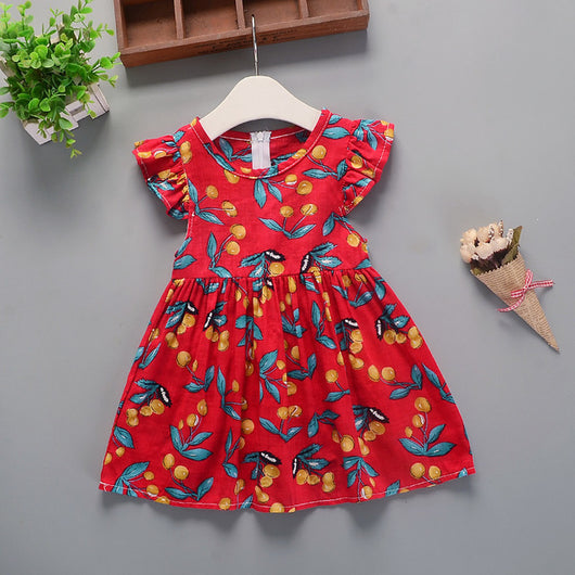 Vestido Infantil Algodón Floral Estampado para Verano - Image 14