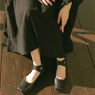 Zapatos de Tacón Bajo Cómodos con Tira de Ballet para Mujer - Image 8