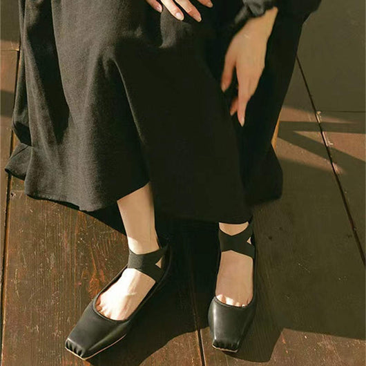 Zapatos de Tacón Bajo Cómodos con Tira de Ballet para Mujer - Image 8