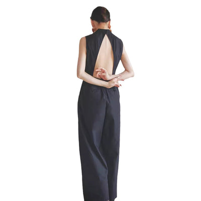 Jumpsuit Suelto Backless con Cintura Elástica - Image 3
