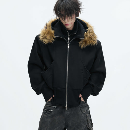 Chamarra Sudadera Falso Dos Piezas con Capucha para Invierno - Image 7