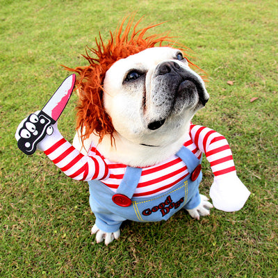 Disfraz de Halloween para Perros - Traje Ajustable Terrorífico con Accesorios