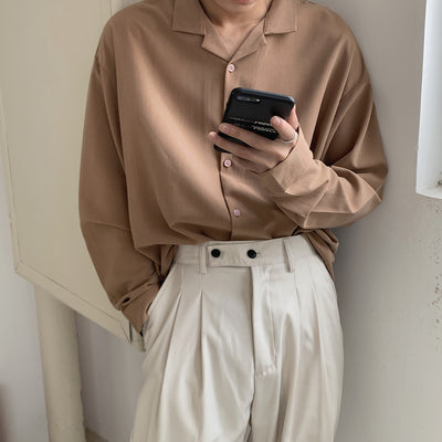 Camisa Manga Larga Hombre Estilo Japonés Trendy - Image 6