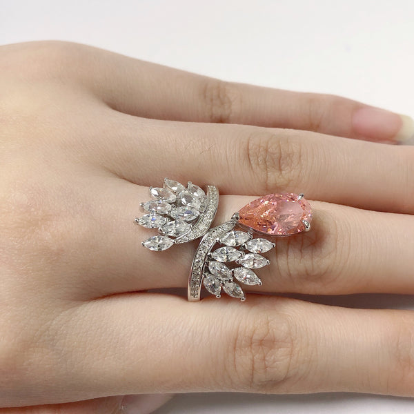 Anillo de Plata y Oro con Diamante Talla Brillante de 4 Quilates