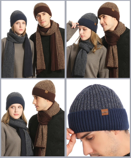 Conjunto Invernal de Gorro, Bufanda y Guantes Acolchados para Hombre - Image 24