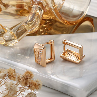 Aretes de Circonita Engarzada - Estilo Europeo y Estadounidense para Mujer - Image 3