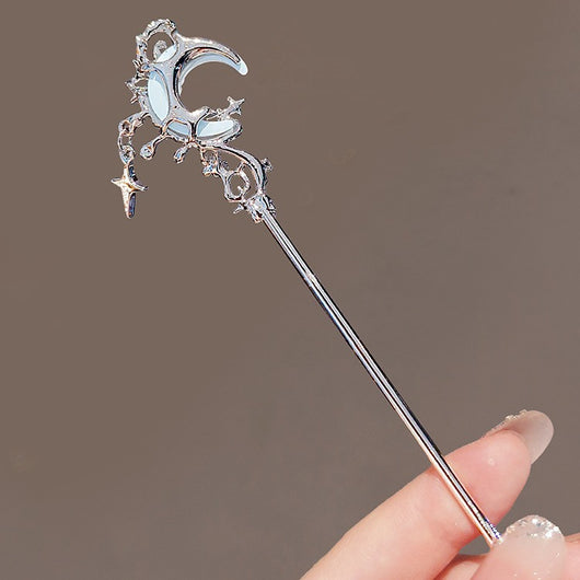 Pasador Moonstone de Piedra Lunar para Recogidos Elegantes - Image 4