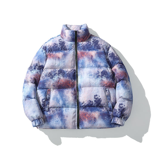Abrigo de Algodón con Estampado Graffiti Europeo Americano - Image 3