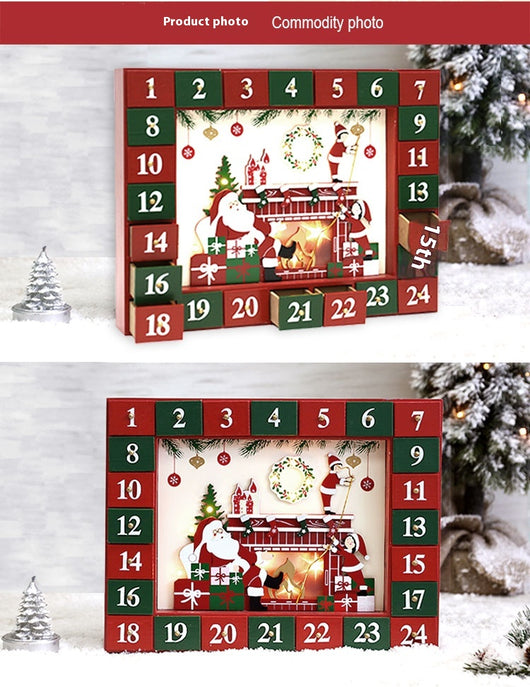 Lámpara Calendario Navideño con Chimenea - Decoración Interactiva - Image 9
