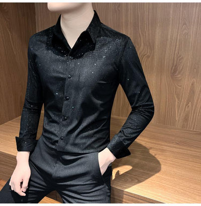 Camisa Manga Larga Diseñador para Hombre - Versátil y Moderno para Primavera y Otoño - Image 17