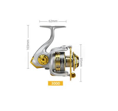 Carrete Giratorio CNC de Metal Completo para Caña de Pesca Marina - Image 9
