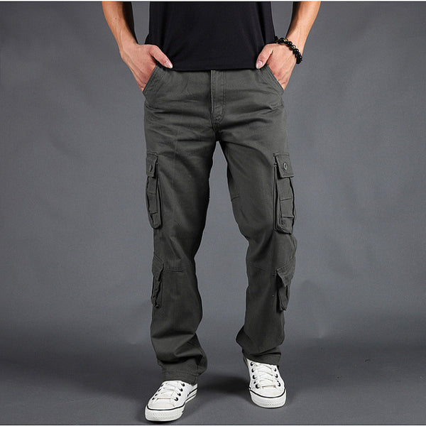 Pantalones de Trabajo Hombre Talla Grande Múltiples Bolsillos Corte Relajado