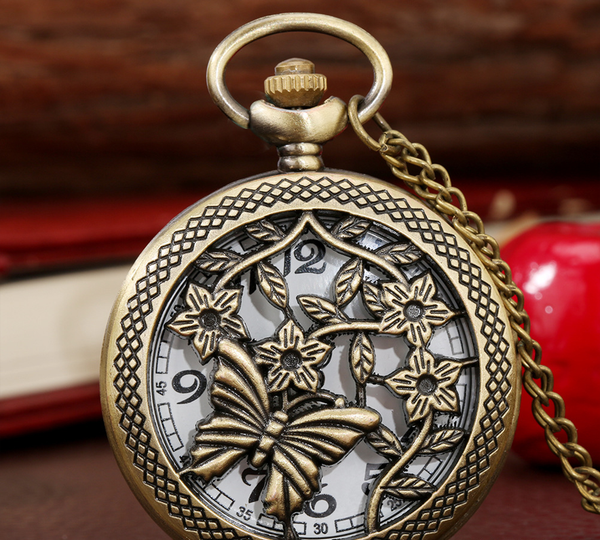 Reloj de Bolsillo Mariposa Hueca Creativo