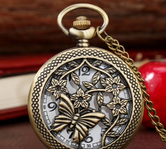 Reloj de Bolsillo Mariposa Hueca Creativo