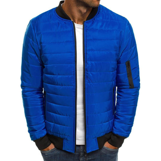 Chaqueta Casual de Algodón con Cuello Mao para Hombre