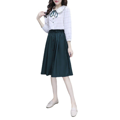Vestido Camisero Vintage con Cuello Muñeca - Manga Larga para Mujer - Image 4