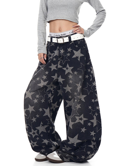 Jeans Machete Estampado Retro Americano con Diseño Desgastado - Image 10