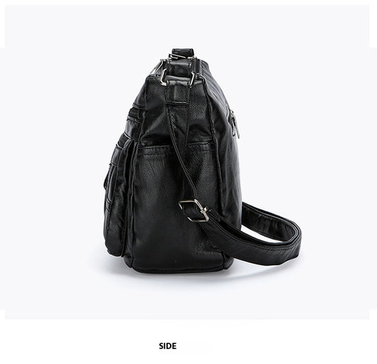 Bolso Bandolera de Cuero PU con Múltiples Compartimentos - Gran Capacidad - Image 12