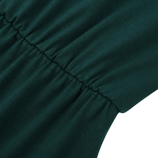 Vestido Corto Elegante con Cuello en V y Manga Corta para Mujer - Image 10