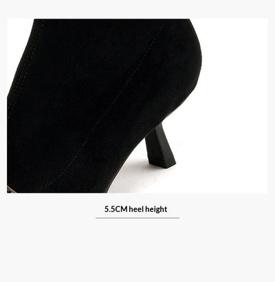 Botas Negras para Mujer con Tacón Fino - Elegantes y Versátiles - Image 18